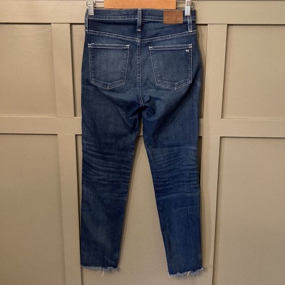 MADEWELL Slim Straight High Rise Jeans W/ Raw Hem Size 26 - Picture 7 of 9